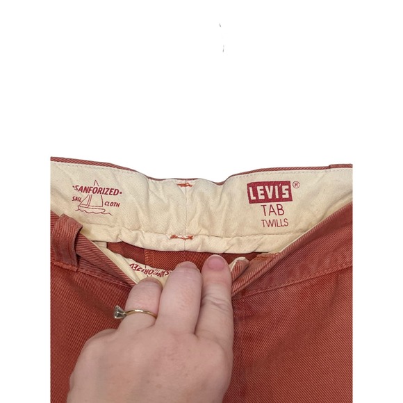Levi's Tab Twills Men's Sanforized Sail Cloth Straight Leg Hi-Rise Brown 36X28 - Picture 5 of 11